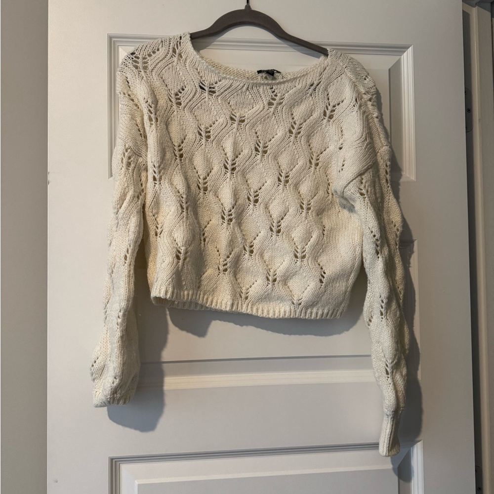 Wild Fable Cream Cable Knit Sweater